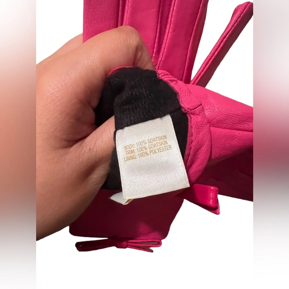 Kate spade pink leather gloves 💖✨